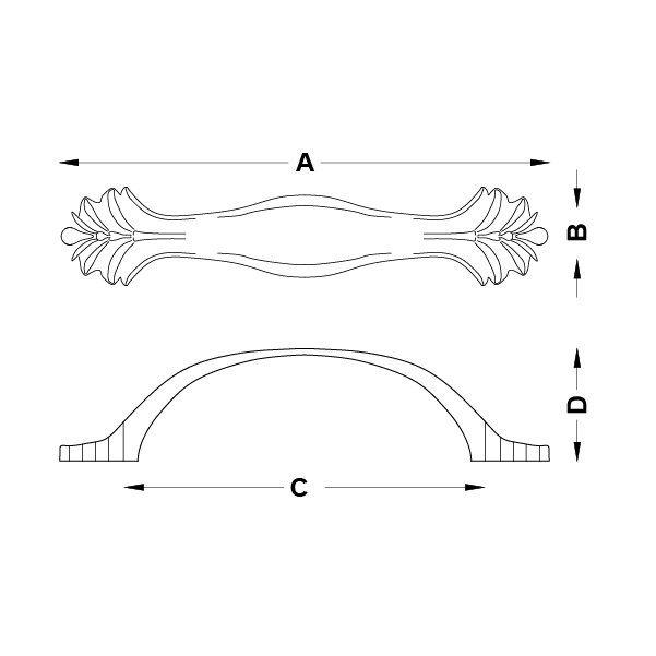 Hafele Mobilya Kulpu Lily 96mm Antik Bronz