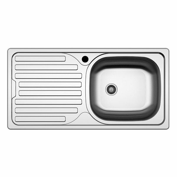 Hafele Capua03 Tezgah Üstü Eviye Seti, Satine Sol Damlalık (Sifonsuz)