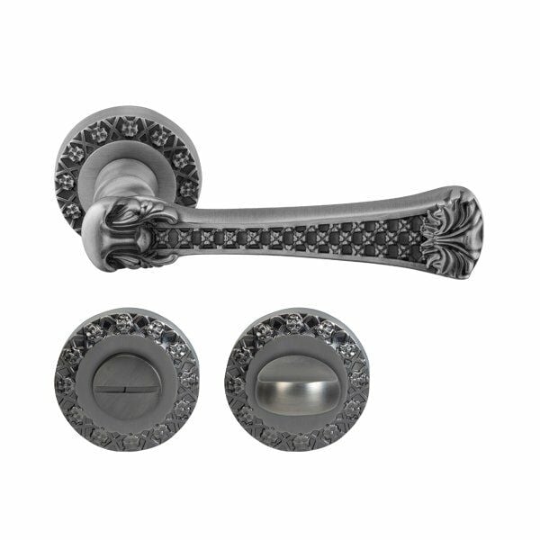 Hafele Kapı Kolu Seti Sara WC Antik Gümüş