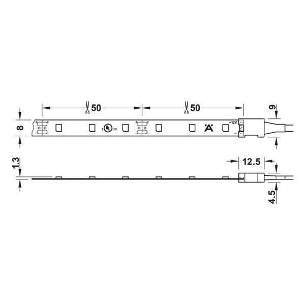 Hafele Led2071 Çekmece Aydınlatma 5000K 600mm