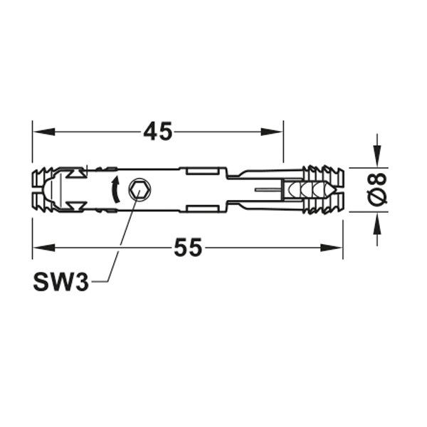 Hafele SC 8/60 Kendinden Açılan Bağlantı Elemanı