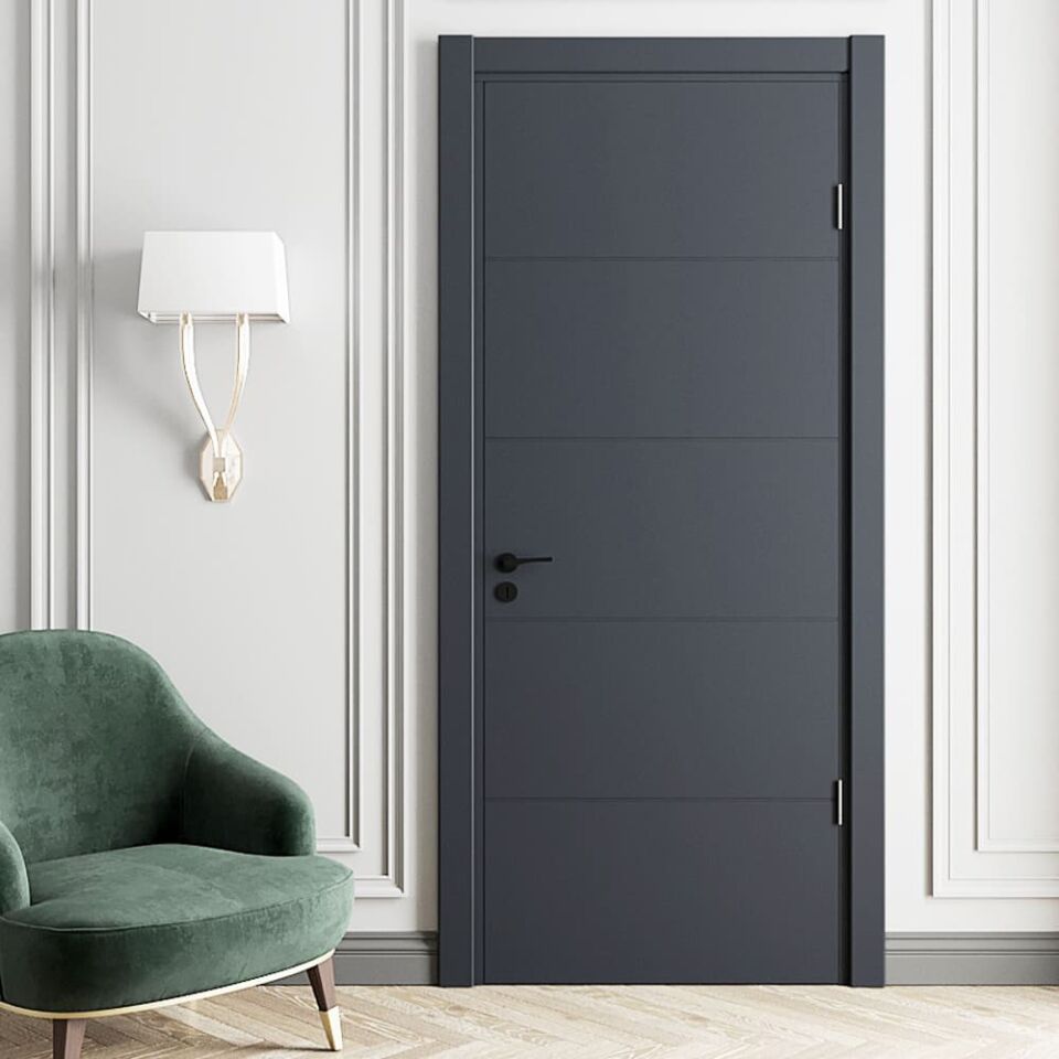 Teta Home Spil Amerikan Panel Kapı WC-Banyo - Antrasit - 87x203 - 14/17