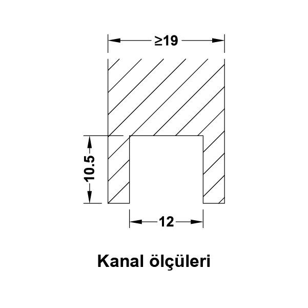 Hafele Slide Ray Vida Delik Aralıklı 150mm