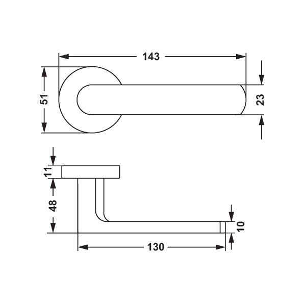 Hafele Kapı Kolu Merıt Mat Siyah