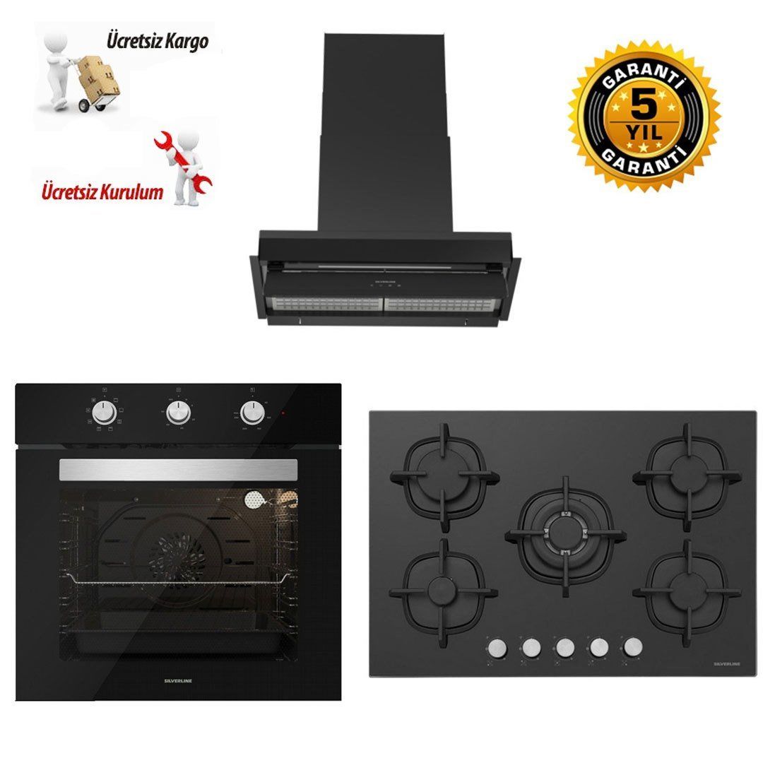 Silverline Ankastre Set 11 (Insıde Pro Dav-6503B01 Fırın-5364B01 Ocak)