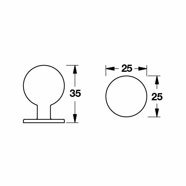 Hafele Düğme Kulp Pearl Parlak Pirinç