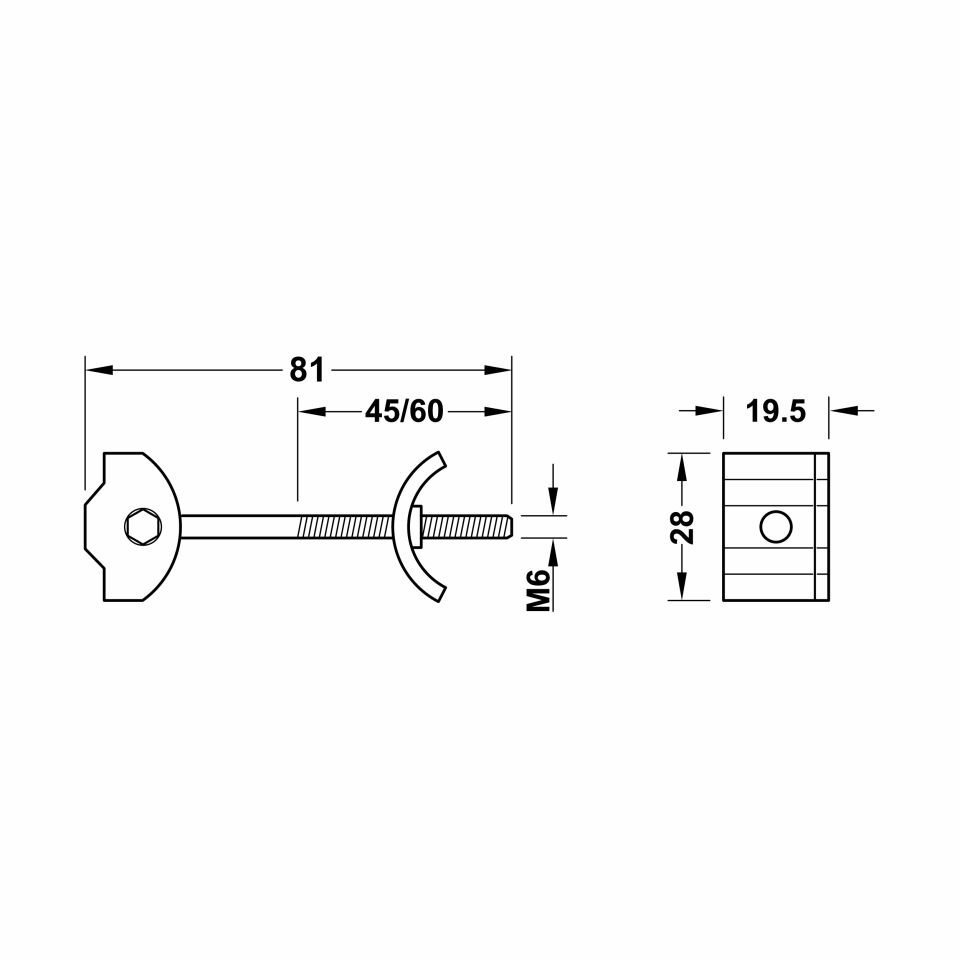 Hafele Drıll Tezgah Bağlantı Elemanı Ø35 165Mm