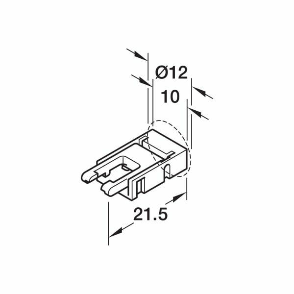 Hafele Loox5 Şerit Led Ara Bağlantı Kablosu 500mm