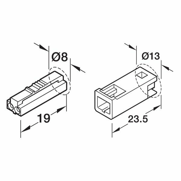 Hafele Loox5 Uzatma Kablosu 12V/2M