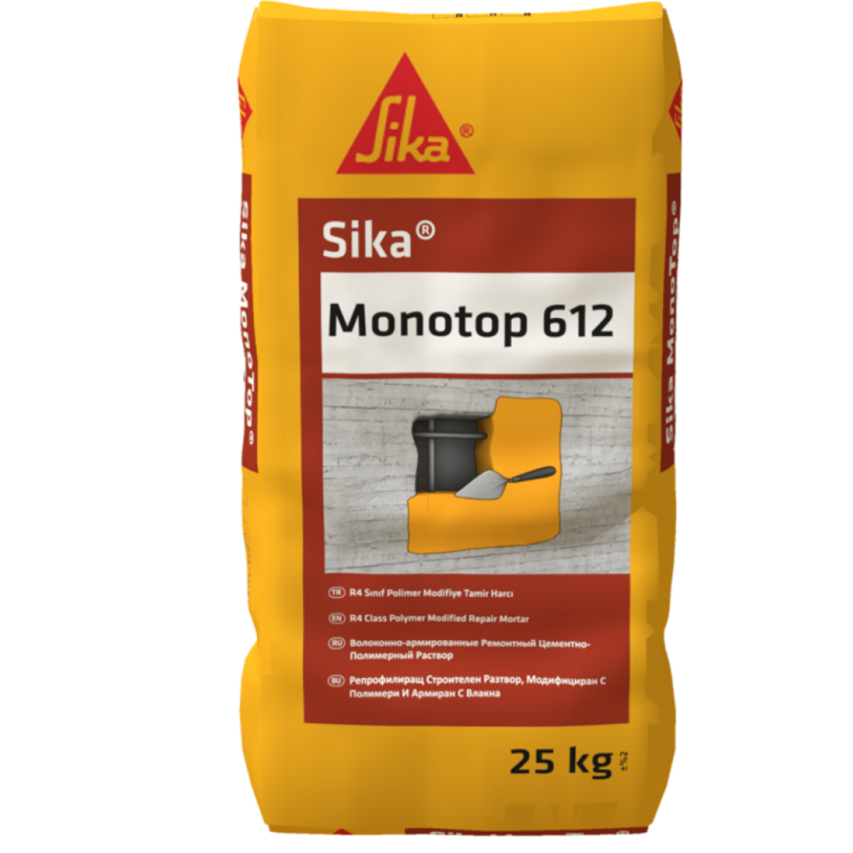 Sika MonoTop-612-R4 Sınıfı Polimer Modifiye Tamir harcı 25 Kg