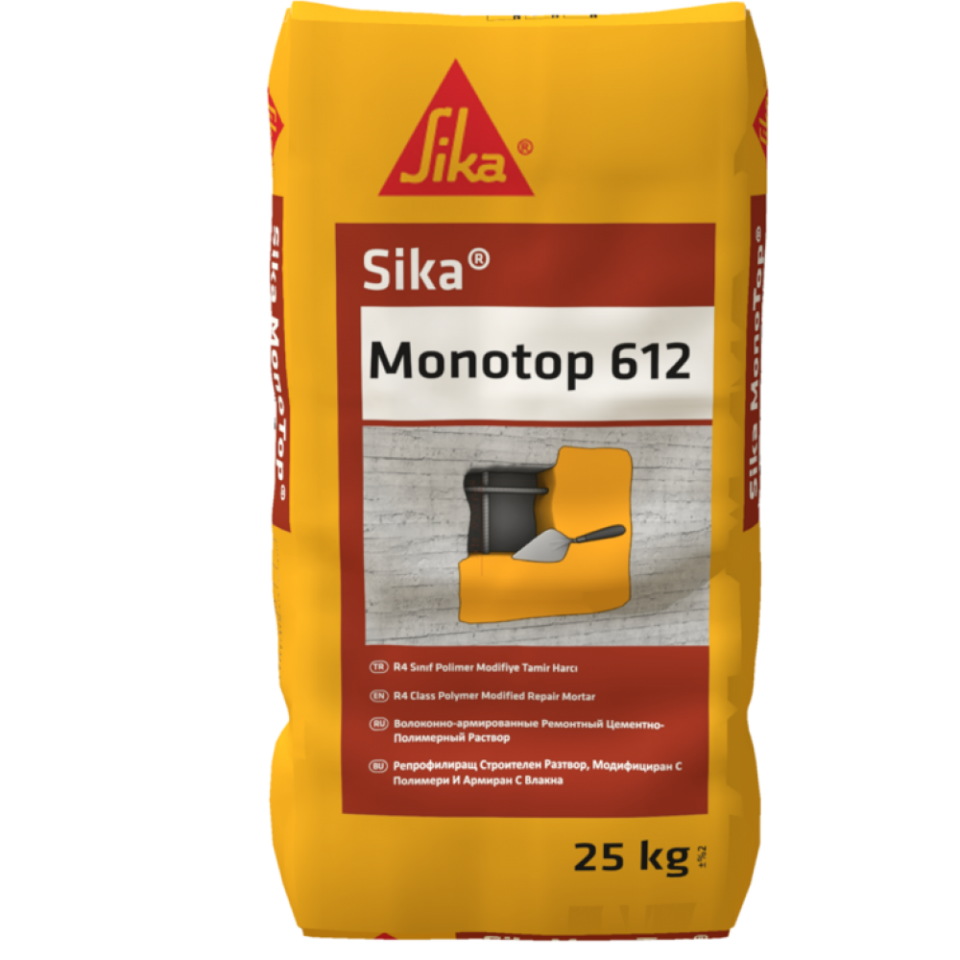 Sika MonoTop-612-R4 Sınıfı Polimer Modifiye Tamir harcı 25 Kg