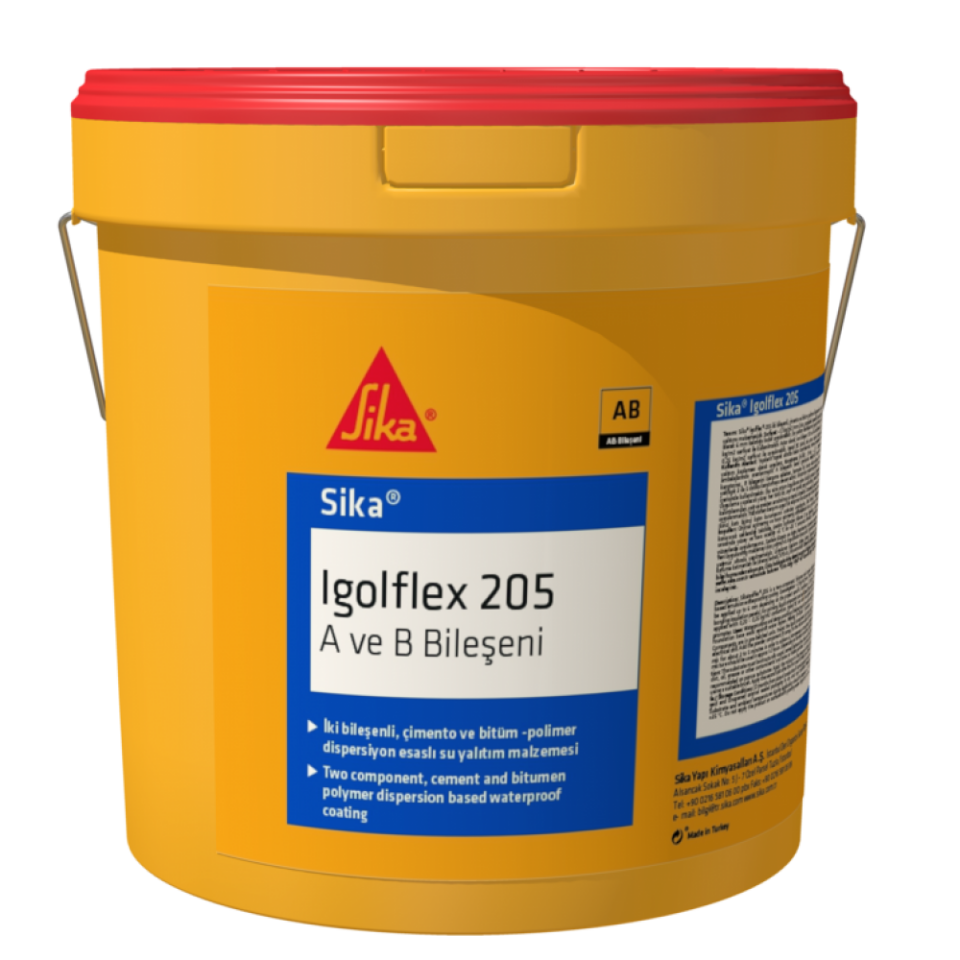 Sika Igolflex-205 İki Bileşenli, Çimento Ve Bitüm Kauçuk Esaslı Su Yalıtım Malzemesi 32 Kg