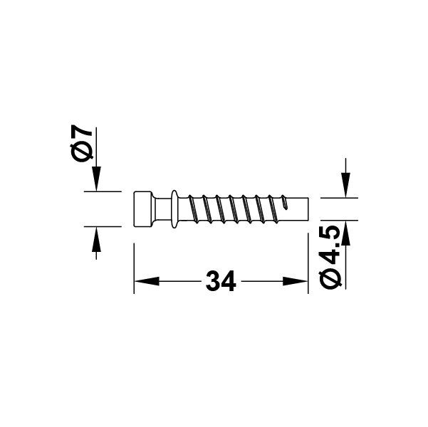 Hafele Tofix Çelik Mil (100 Adet), Galvaniz