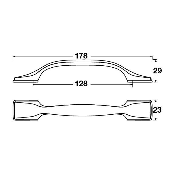 Hafele Mobilya Kulpu Adda 128mm Parlak Krom