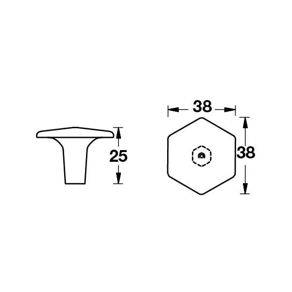 Hafele Düğme Kulp Bloombury Jr. Parlak Bakır