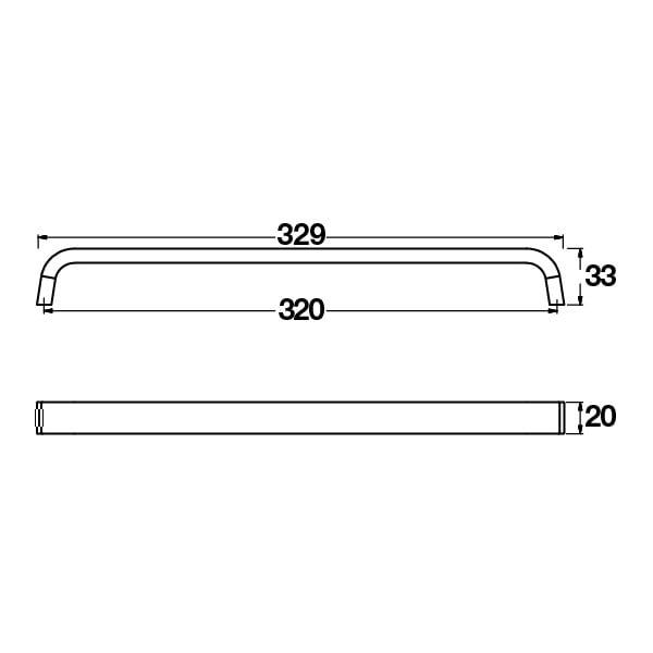 Hafele Mobilya Kulpu Marcello3 320mm Paslanmaz Çelik