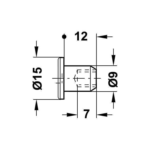 Hafele Somun M6/9mm (100 Adet), Nikel