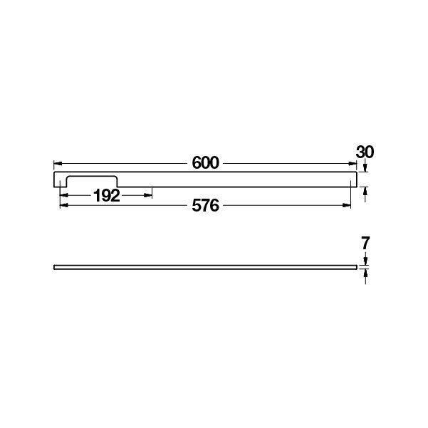 Hafele Mobilya Kulpu Mia Side2 600mm Paslanmaz Çelik