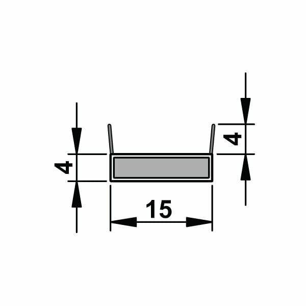 Hafele Akustik Fitil 15X4X2100mm Kahve Renk
