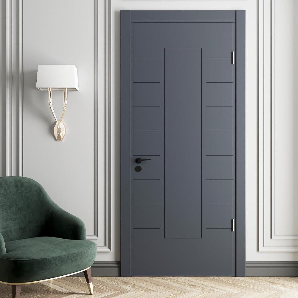 Teta Home Aras Amerikan Panel Kapı WC-Banyo - Antrasit - 87x203 - 18/21