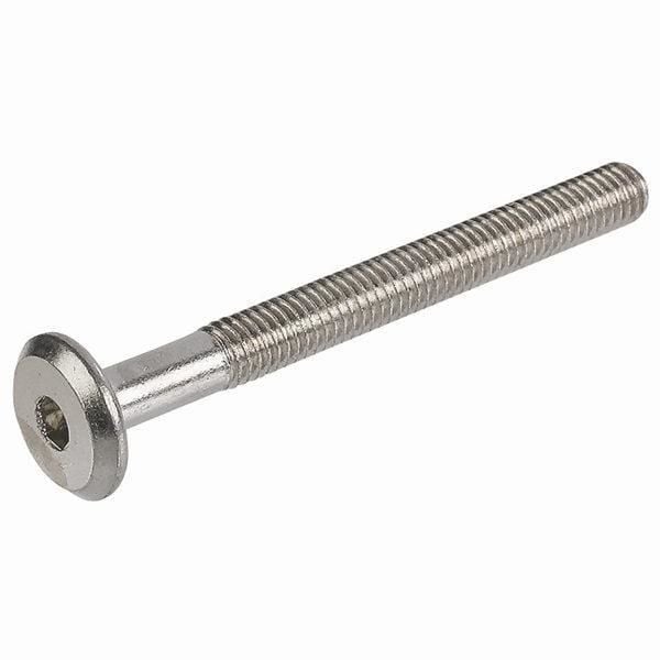 Hafele Yassı Başlı Vida M6x40mm, Nikel Kaplama (100 Adet)