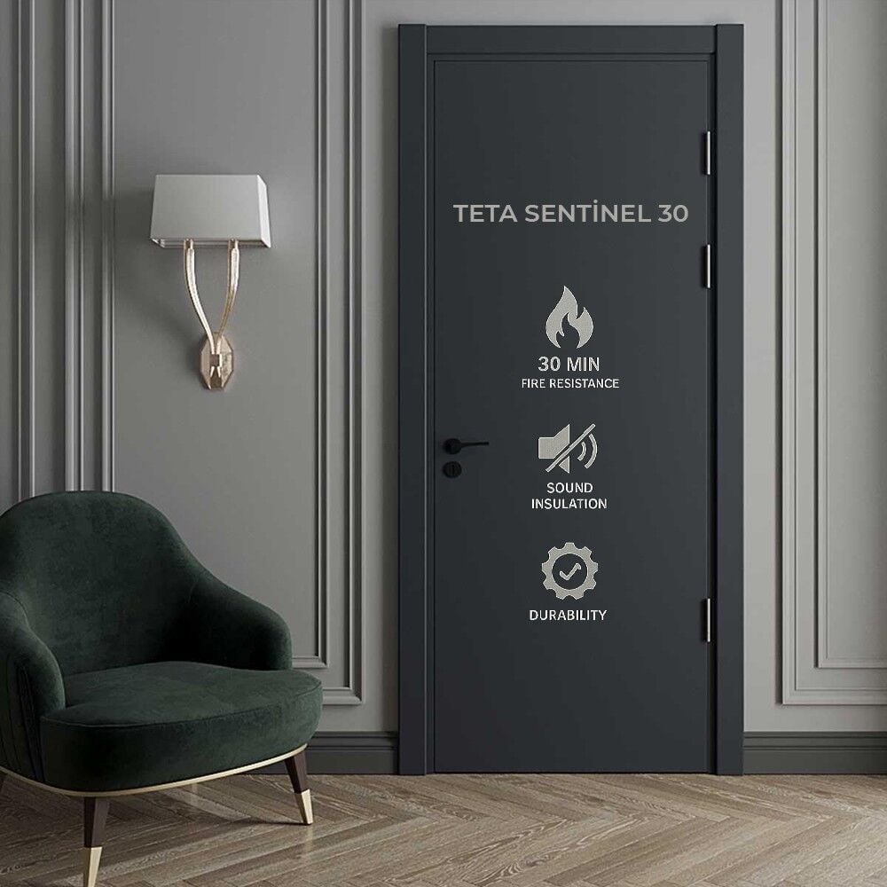 Teta Home Sentinel 30 Dk Yangına Dayanıklı İç Oda Mdf Lake Kapı