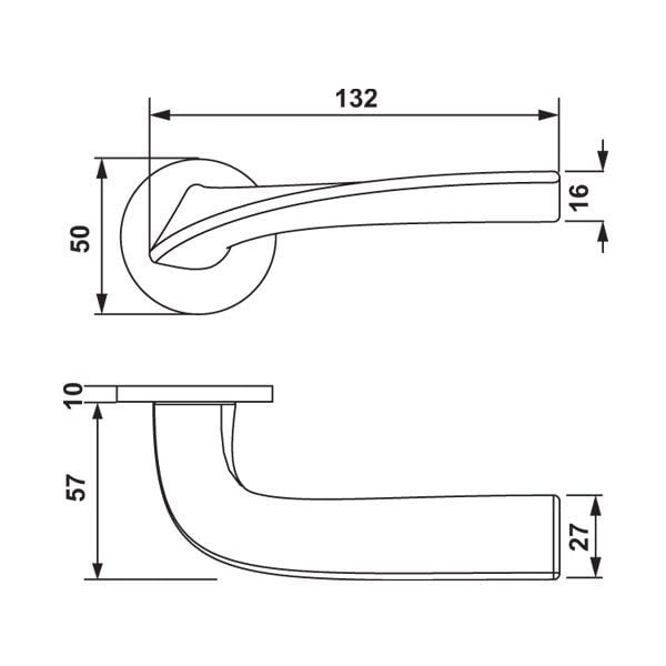 Hafele Kapı Kolu Seti Master Oda Antrasit
