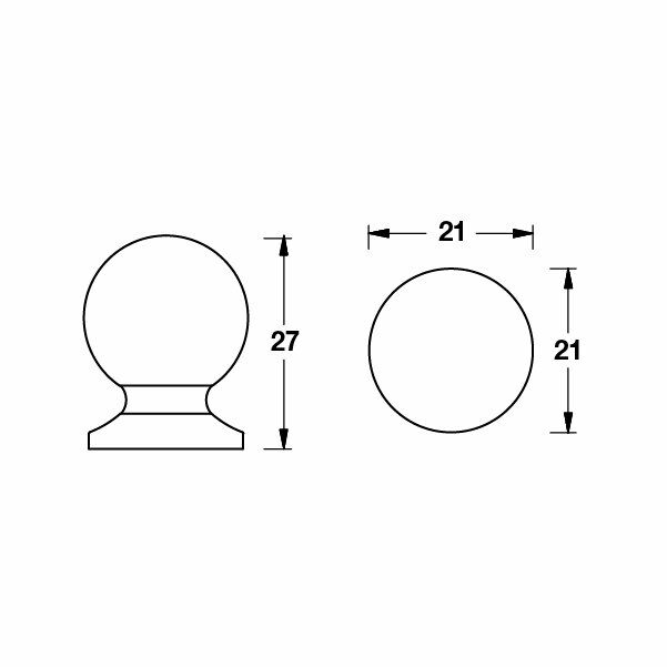 Hafele Düğme Kulp Pearl Jr. Parlak Pirinç