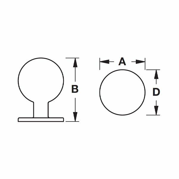 Hafele Düğme Kulp Pearl Jr. 18mm Mat Siyah