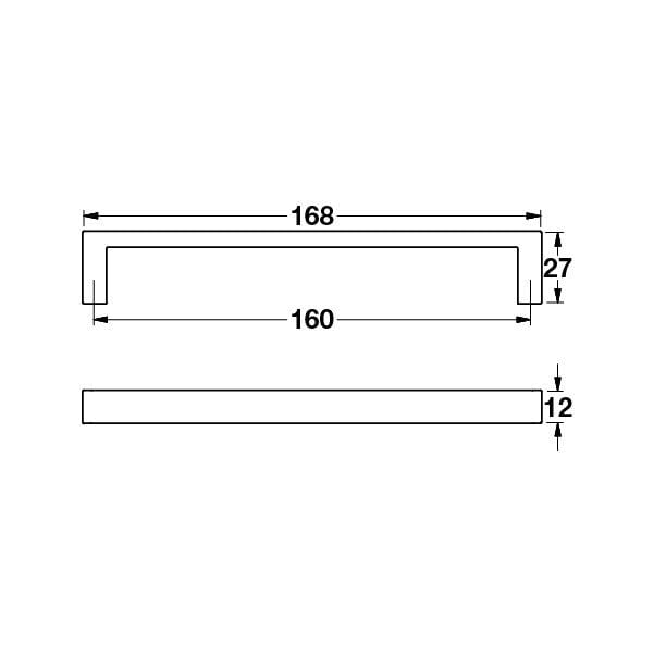 Hafele Mobilya Kulpu Brocke 160mm Parlak Krom