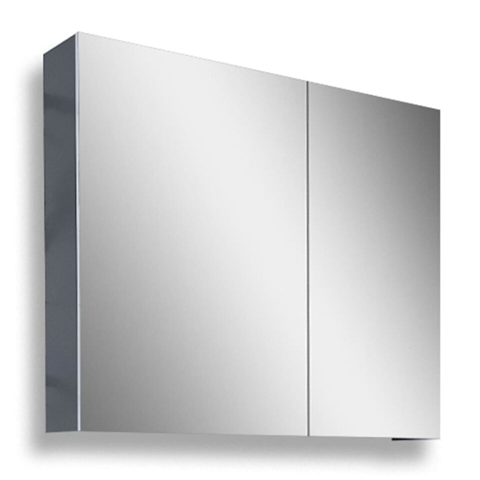 Teta Home Tokyo 80 cm MDF Banyo Aynalı Üst Dolap Antrasit-Beyaz