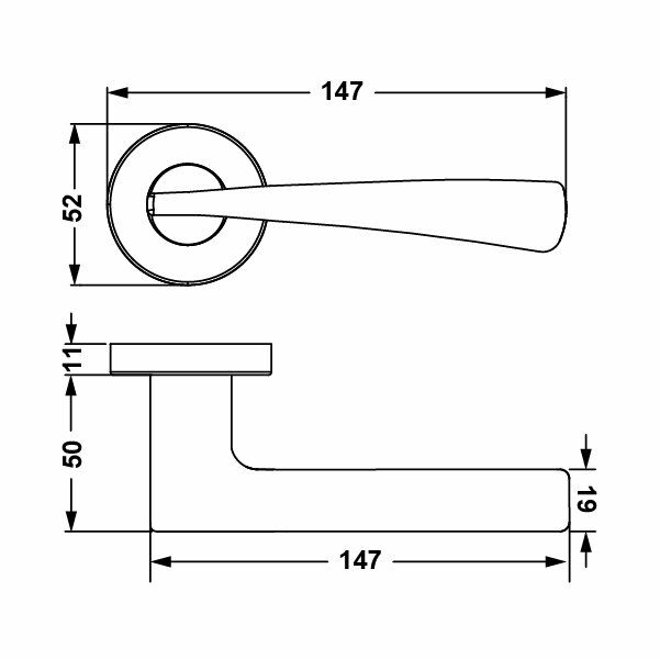 Hafele Kapı Kolu Seti Milano Barelli Mat Nikel