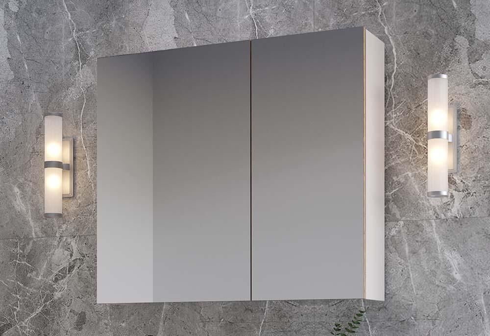 Teta Home Tokyo 80 cm MDF Banyo Aynalı Üst Dolap Krem-Atlantik Çam