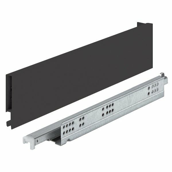 Hafele Çekmece Seti Bas-Aç Bordürsüz Vidalı 45'lik Antrasit