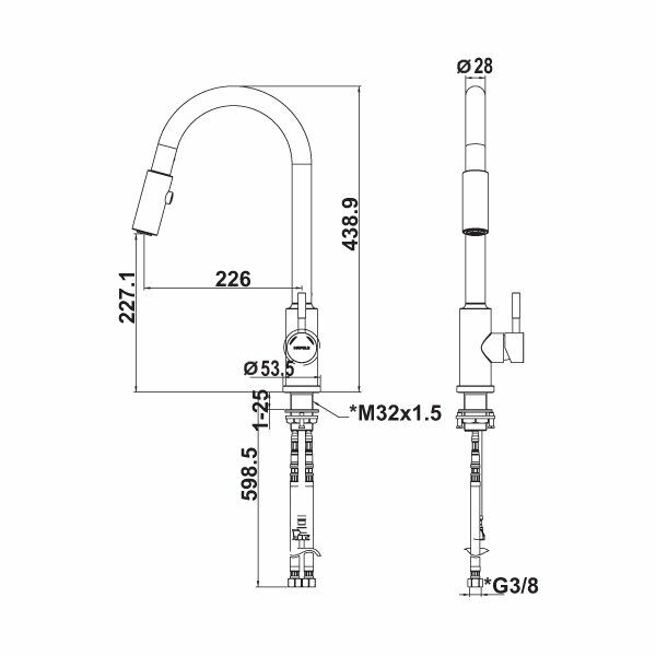 Hafele Eviye Bataryası Pablo Pull Parlak Krom Renk