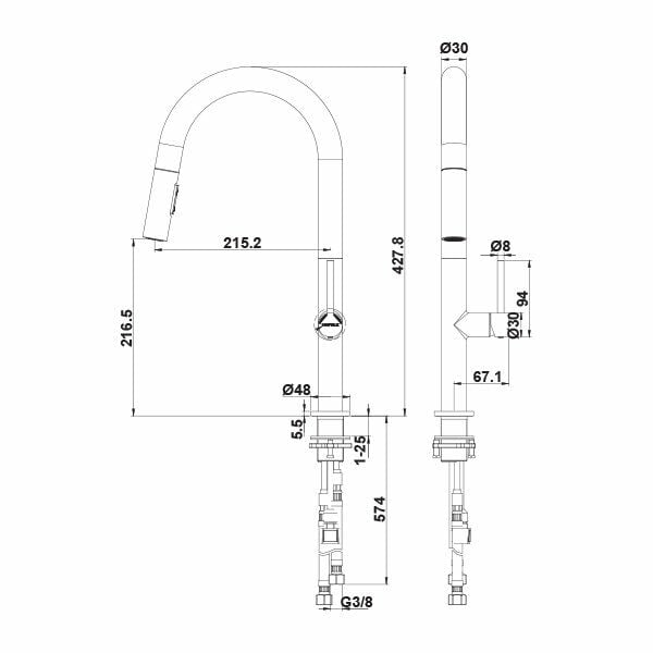 Hafele Eviye Bataryası Abla Pull Parlak Krom Renk