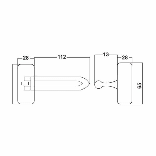 Hafele Sdg04 Kapı Güvenlik Mandalı, Parlak Pirinç Renk