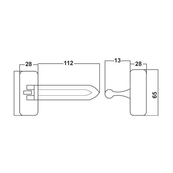 Hafele Sdg04 Kapı Güvenlik Mandalı, Antik Bronz Renk