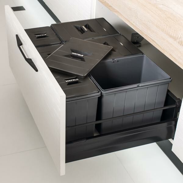 Hafele Mix Çöp Kutusu 6,5 Litre Antrasit Renk