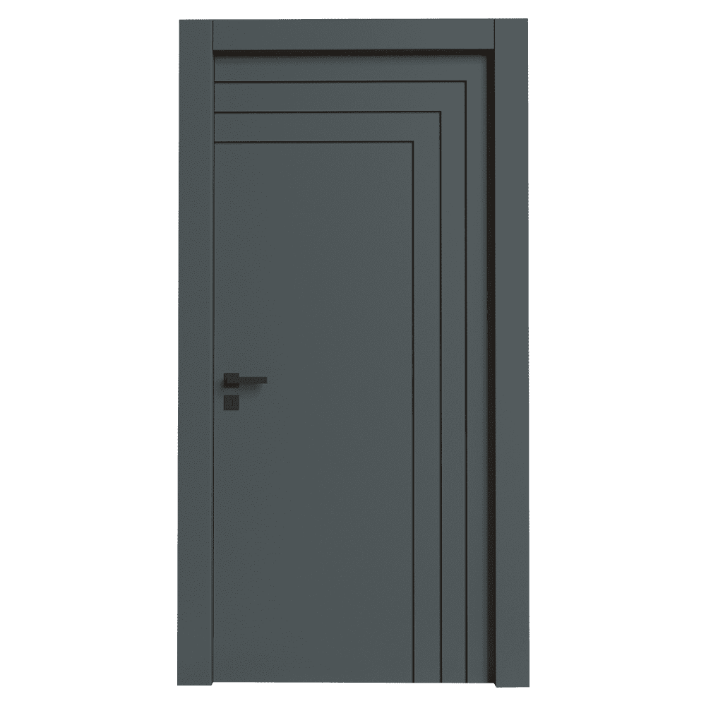 Teta Home T-6004 İç Oda Mdf Lake Kapı WC-Banyo - Antrasit - 87x203 - 14/17