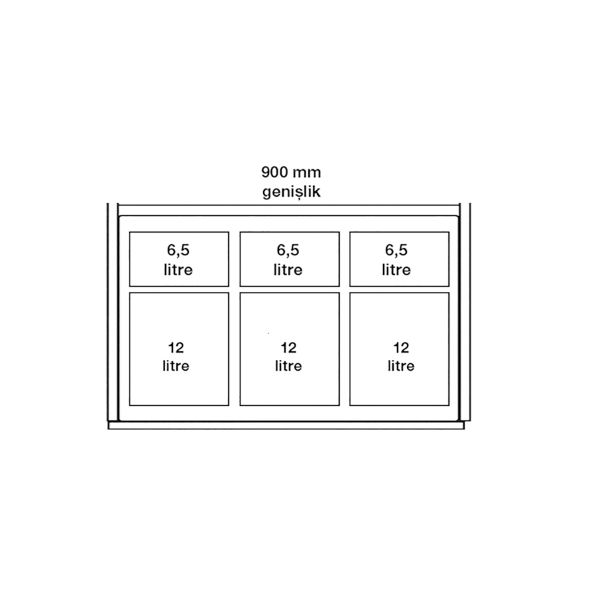 Hafele Mix Çöp Kutusu Beyaz 12 Litre