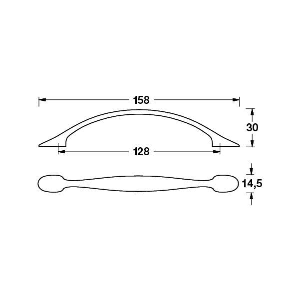 Hafele Mobilya Kulpu Peyton 128mm Mat Siyah