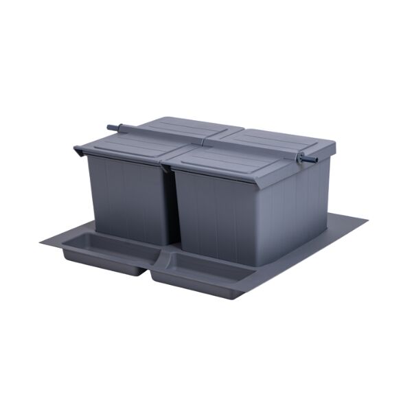 Hafele Covert Çöp Kutusu Antrasit 600mm 2x12lt