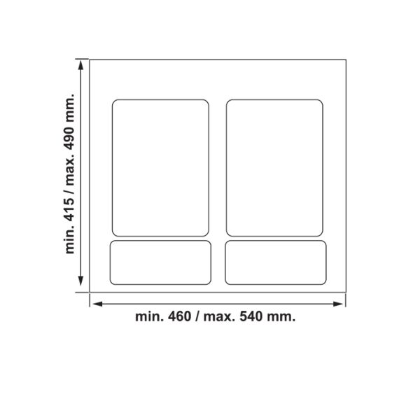 Hafele Covert Çöp Kutusu Antrasit 600mm 2x12lt