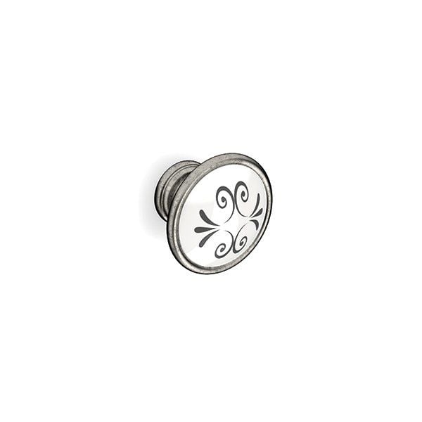 Hafele Düğme Kulp Violet Jr. Antik Gümüş