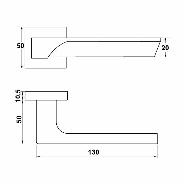 Hafele Kapı Kolu Seti İstanbul Barelli Parlak Krom