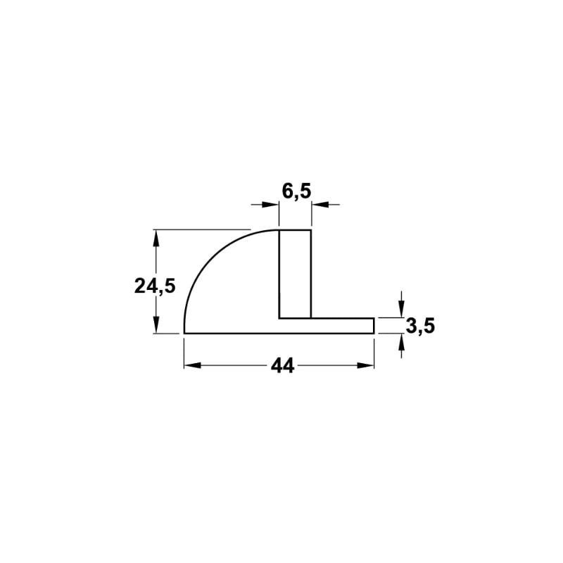 Hafele Zemine Monte Kapı Stoperi, Parlak Krom Renk