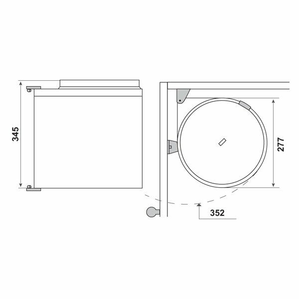 Hafele Fix Çöp Kovası, Krem Renk