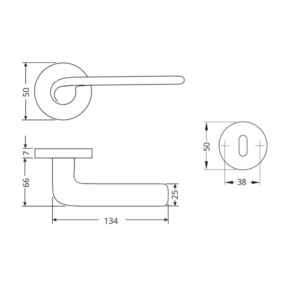Hafele Kapı Kolu Seti Hant Barelli (Pc) Antik Bronz