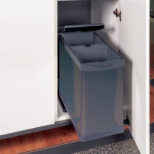 Hafele Çöp Kutusu Clever D 14+14L,35cm Antrasit